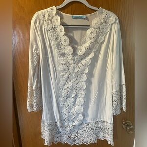 Size M white coverup